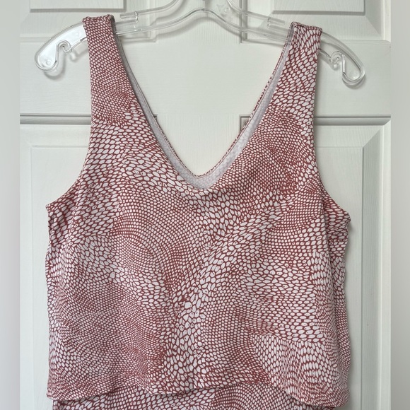 Halston Studio Pink & White Print Romper S - Picture 4 of 13